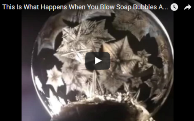 This Is What Happens When You Blow Soap Bubbles At Freezing Temperature