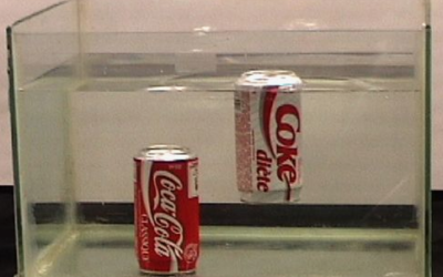 Coke versus Diet Coke Density Demo