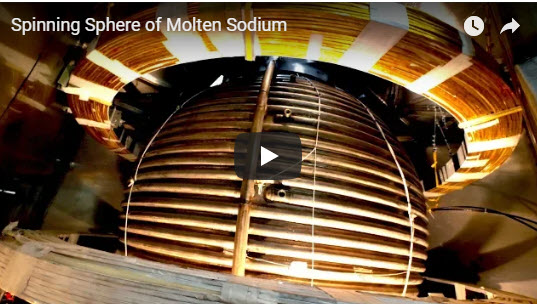 Spinning Sphere of Molten Sodium