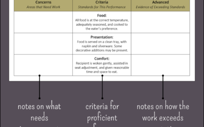 Meet the #SinglePointRubric | Cult of Pedagogy – submitted by Sandra Gambarotto