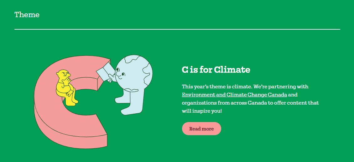 C is for climate logo for science literacy week